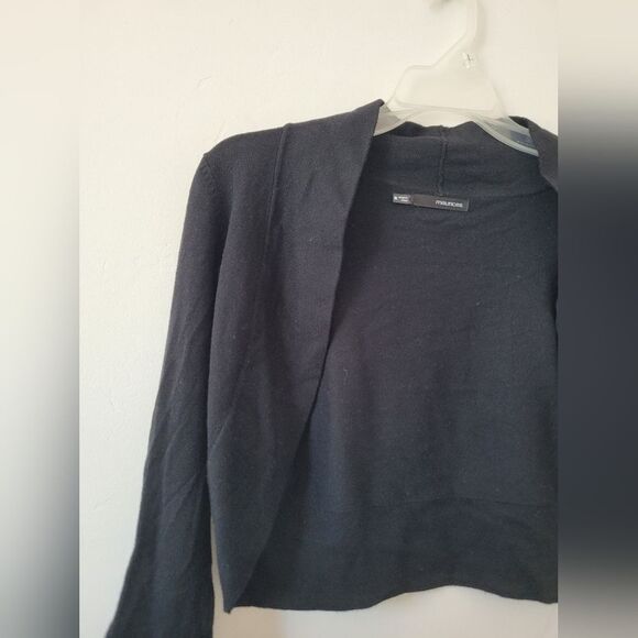 Maurices Cropped Black Half Cardigan Sweater Modest Coverup Y2K Formal Medium - Picture 8 of 9